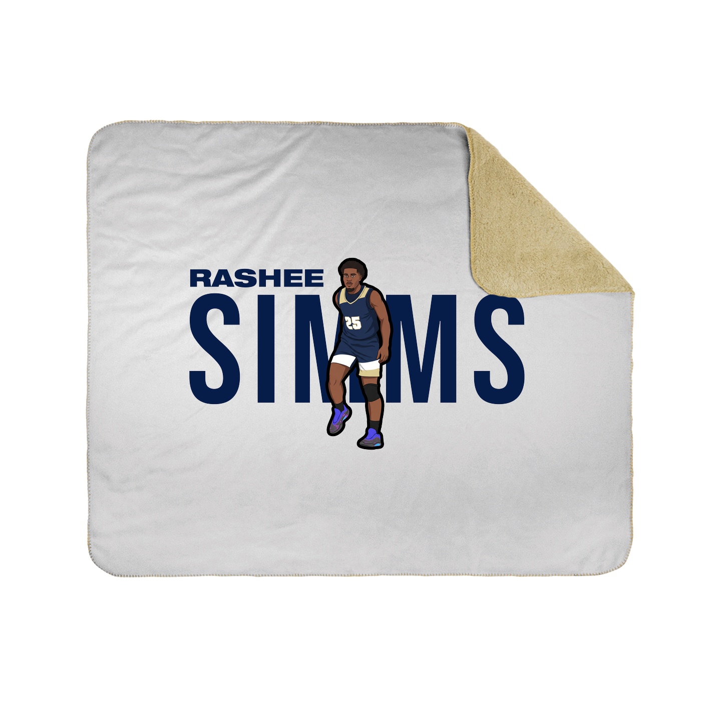 Throw Blanket — Player Name in White
