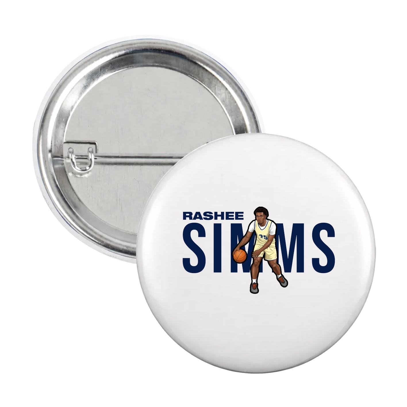 Game Day Button — Player Name in White