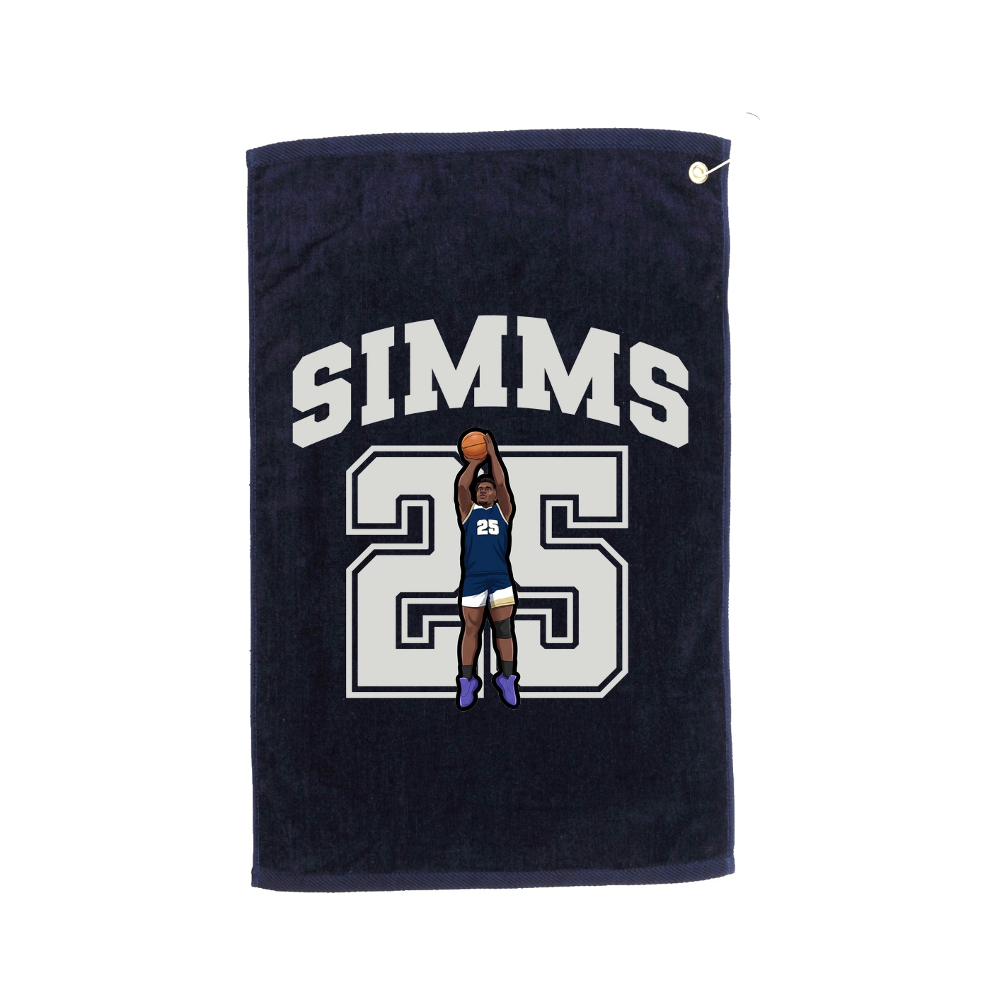 Golf Towel — Number in Navy