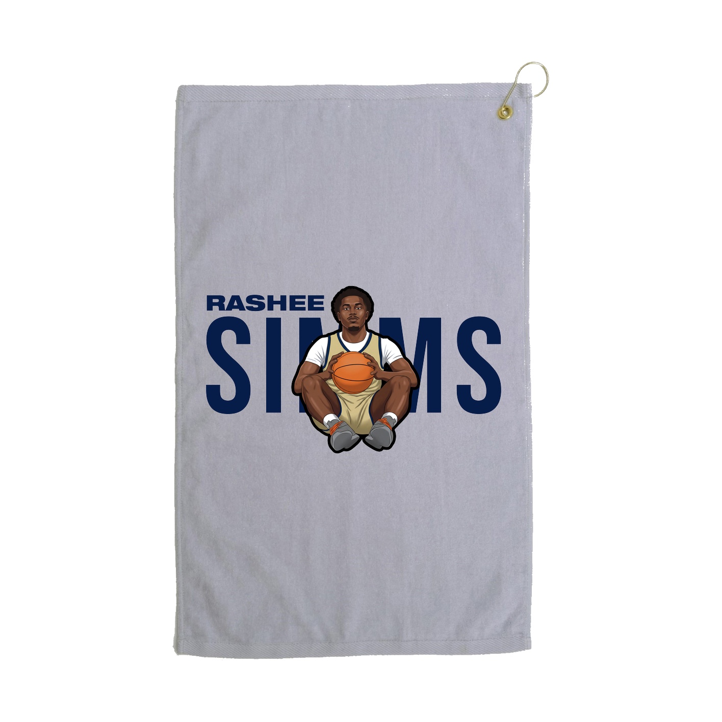 Golf Towel — Player Name in Grey