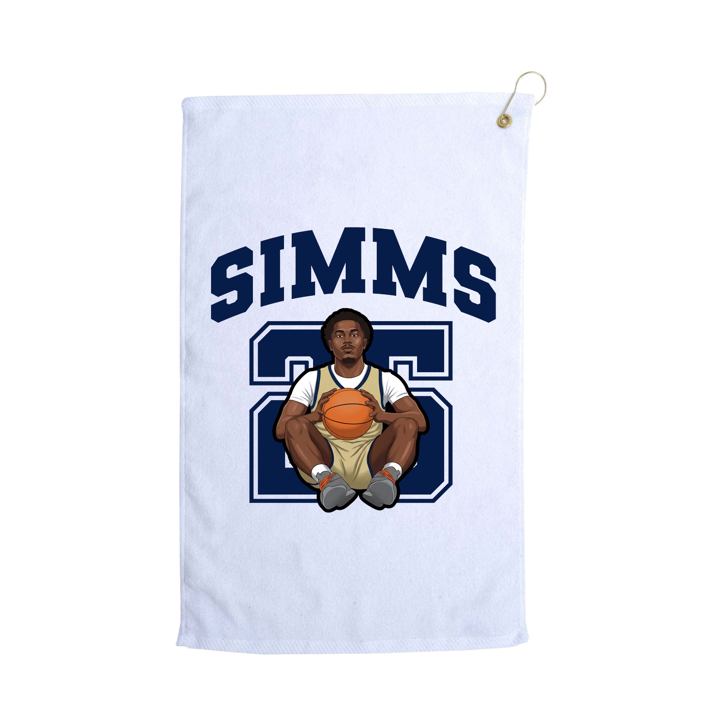 Golf Towel — Number in White