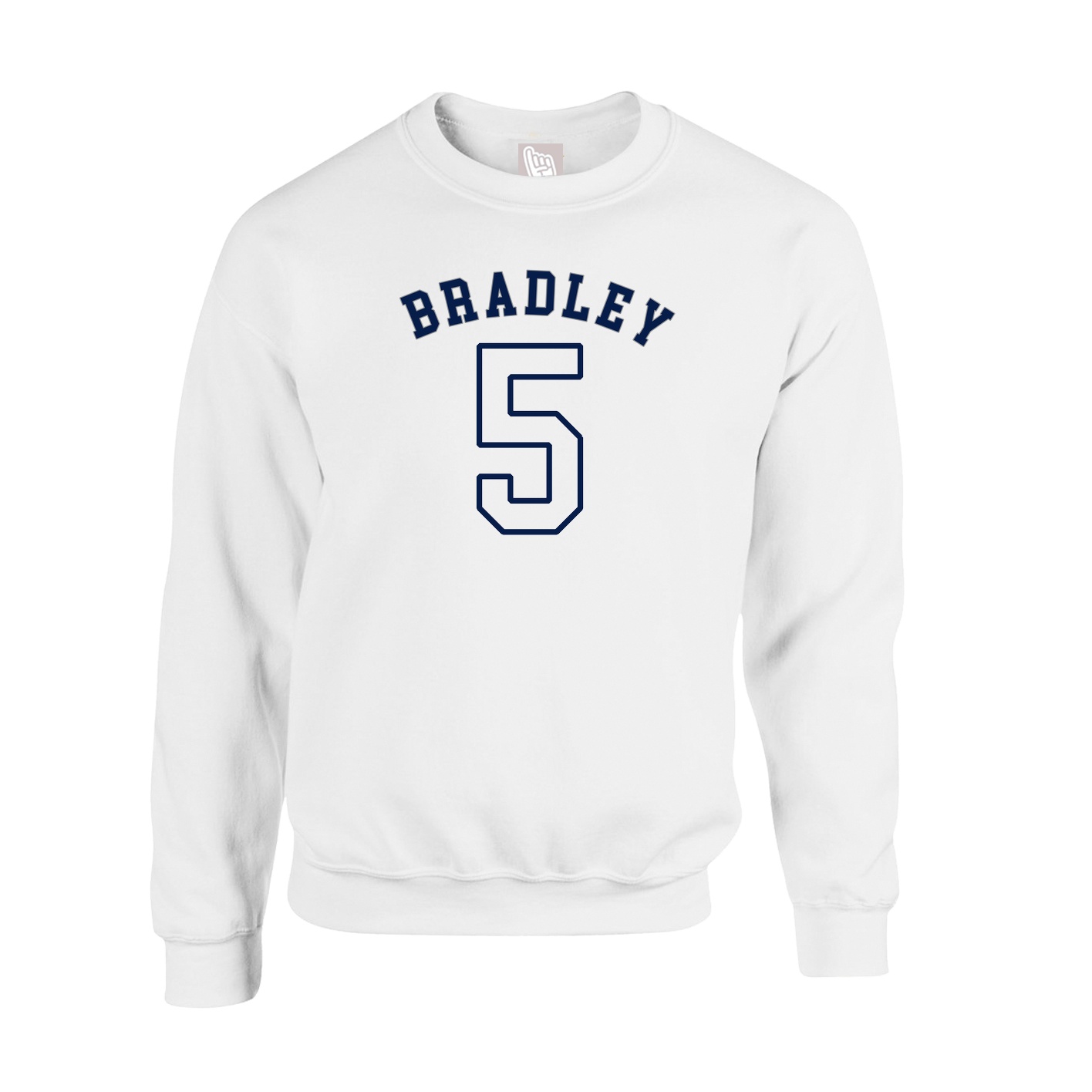 Fleece Crew — Shirsey Arch in White