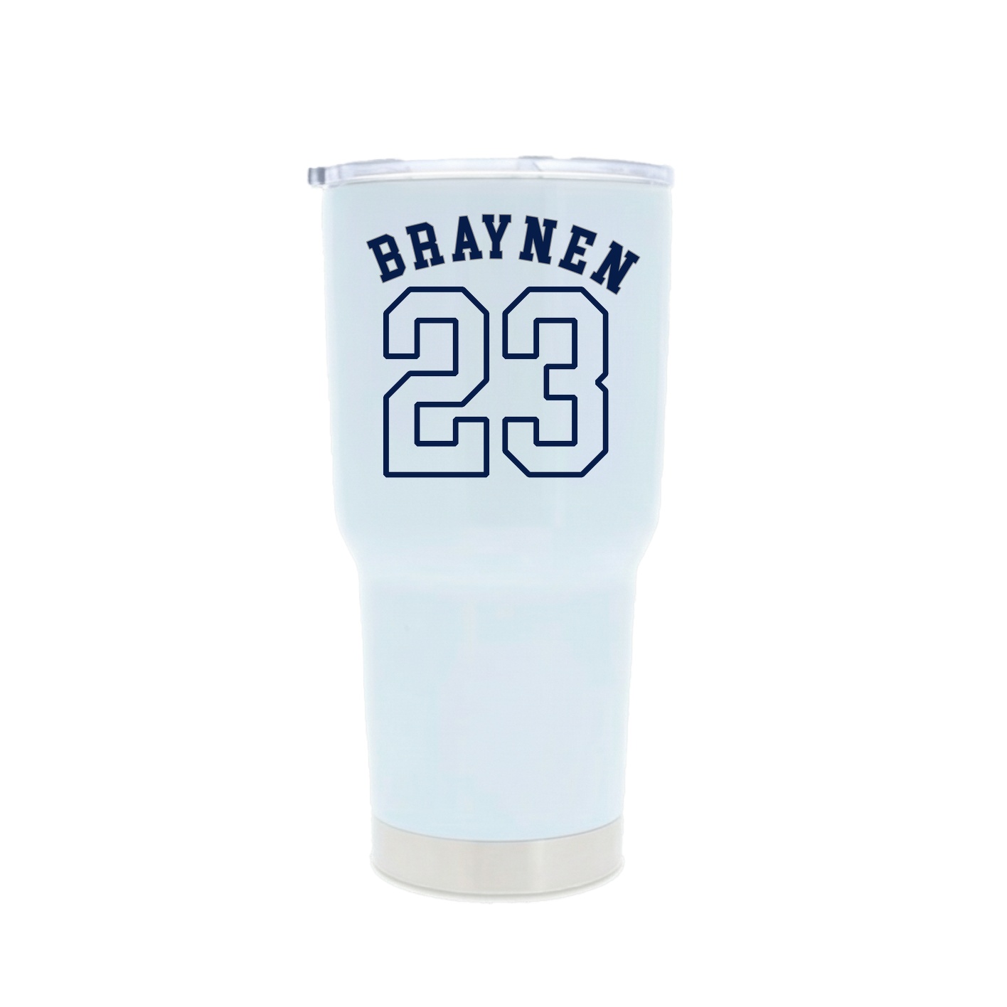30oz Stainless Steel Tumbler — Shirsey Arch in White