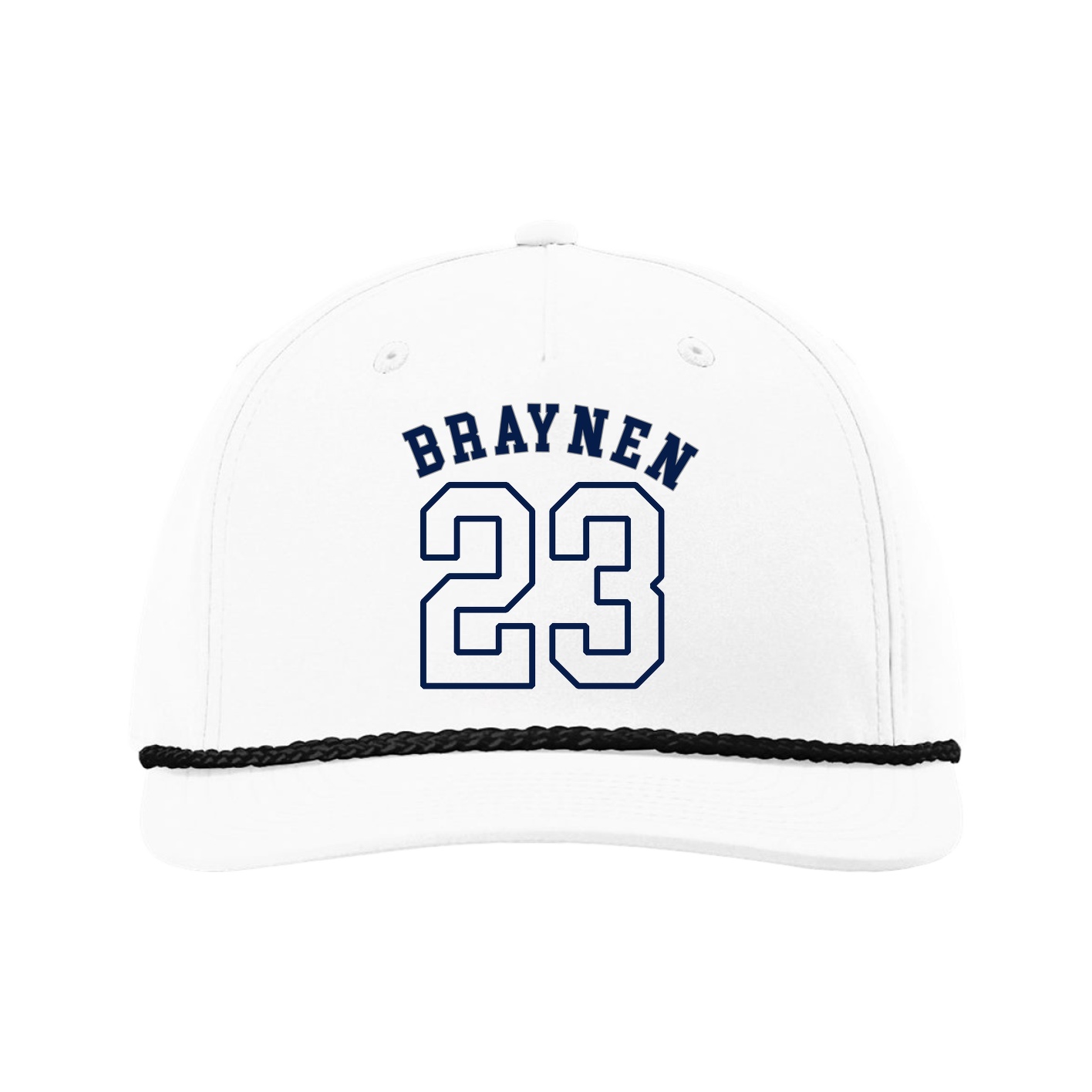 Five-Panel Classic Rope Cap — Shirsey Arch in White
