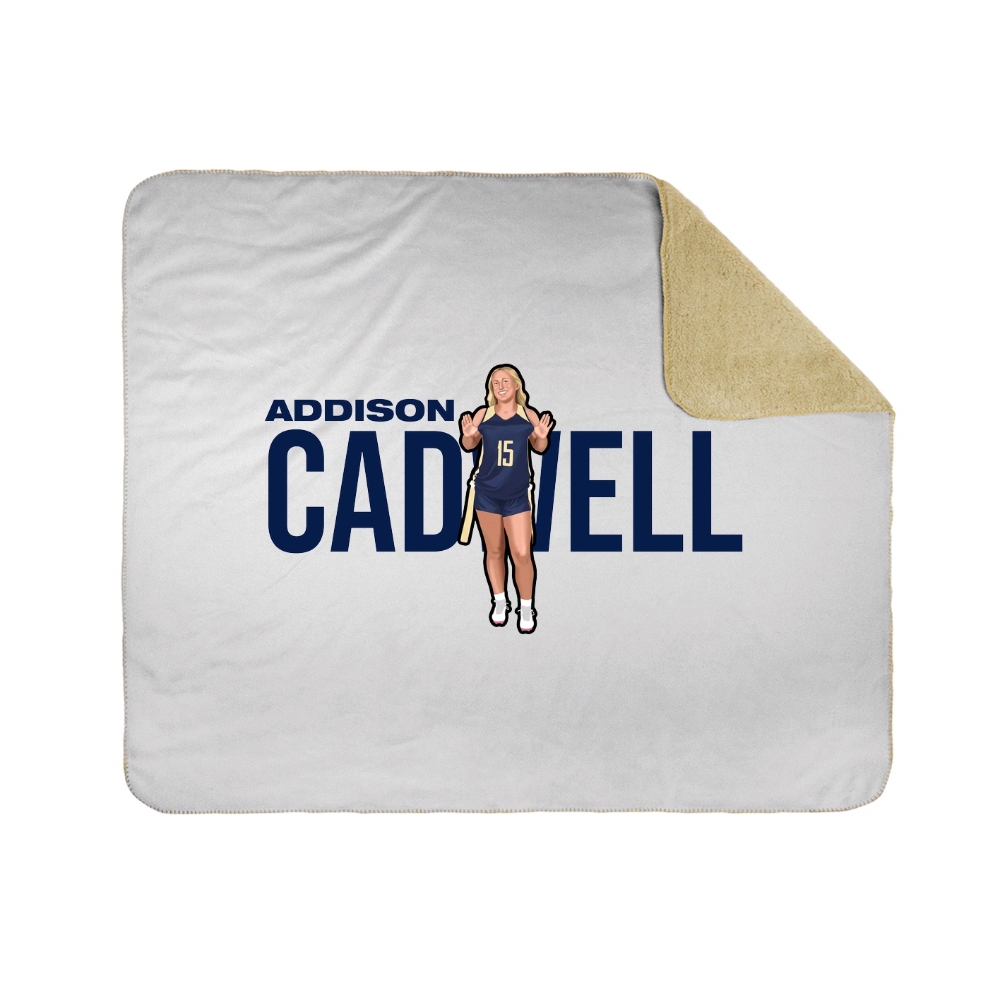 Throw Blanket — Player Name in White