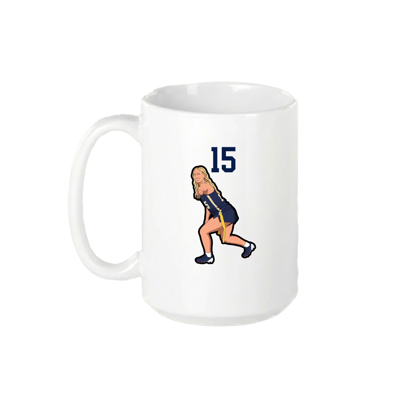 15oz Coffee Mug — Number Top in White