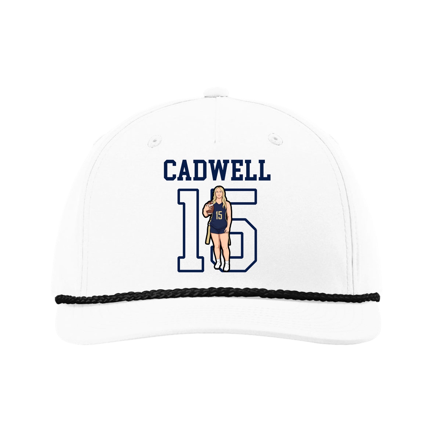 Five-Panel Classic Rope Cap — Shirsey in White