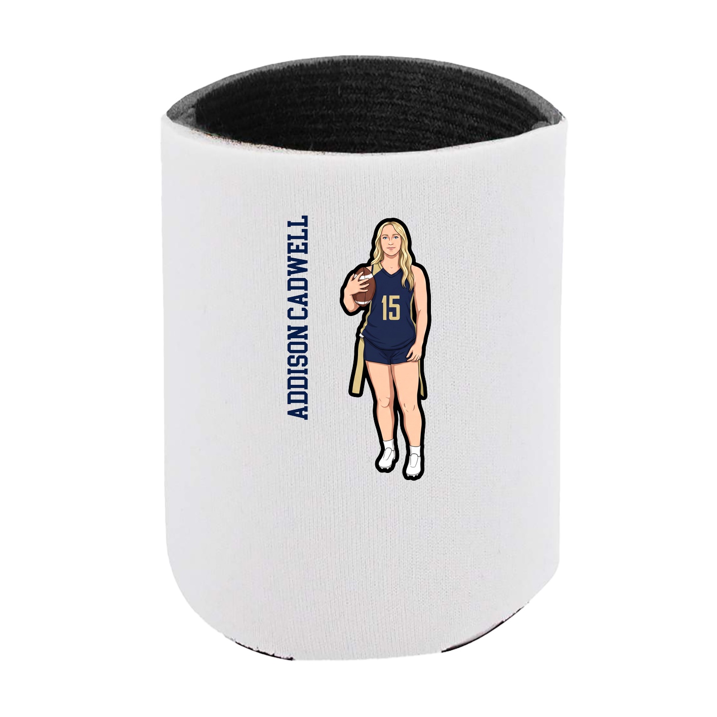 Can Holder — Name Vertical in White
