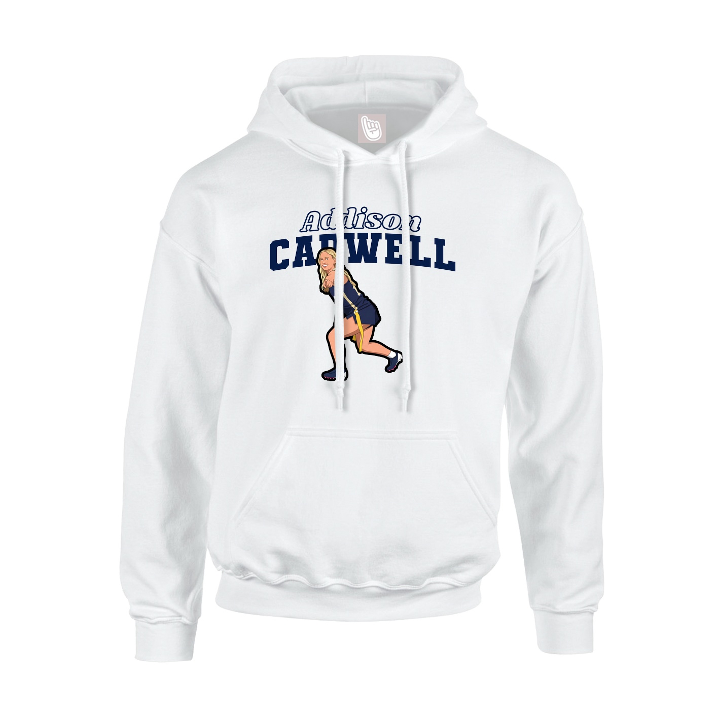 Hoodie — Name Arch in White