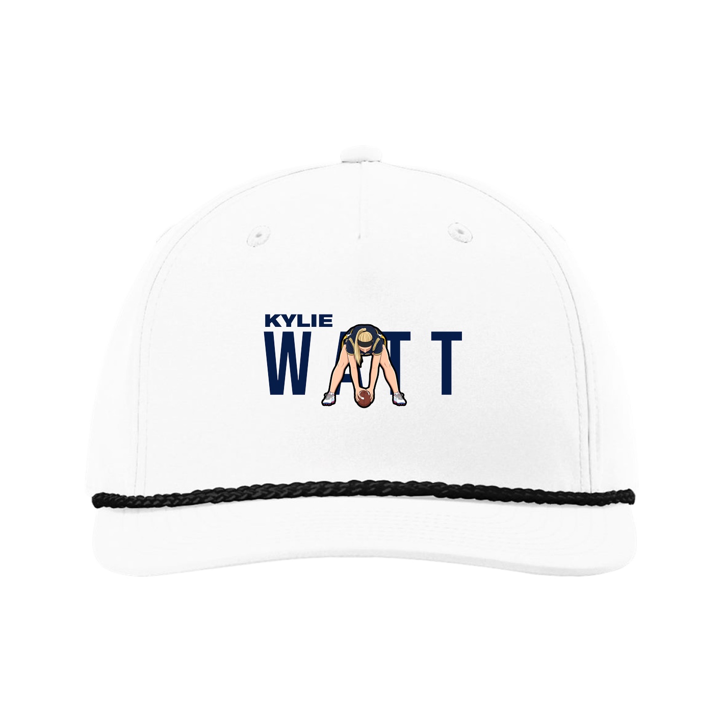 Five-Panel Classic Rope Cap — Player Name in White