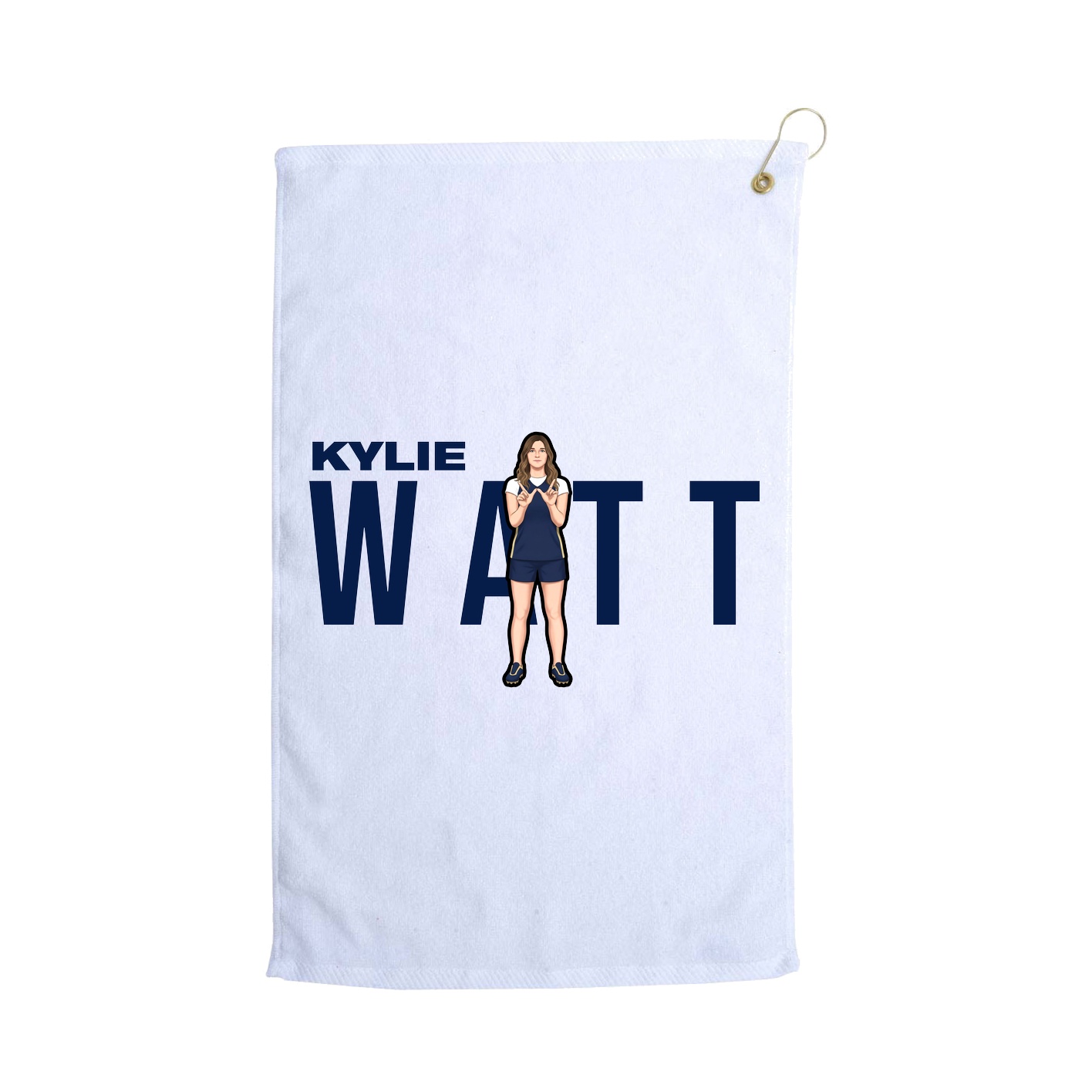 Golf Towel — Player Name in White