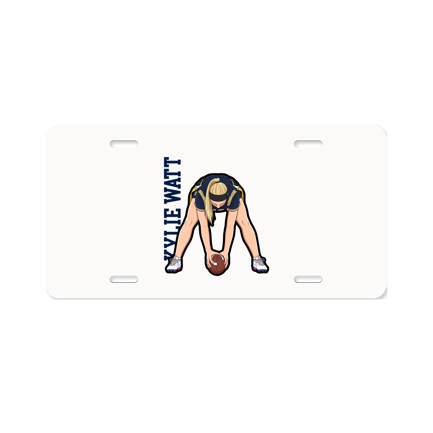 License Plate — Name Vertical in Classic