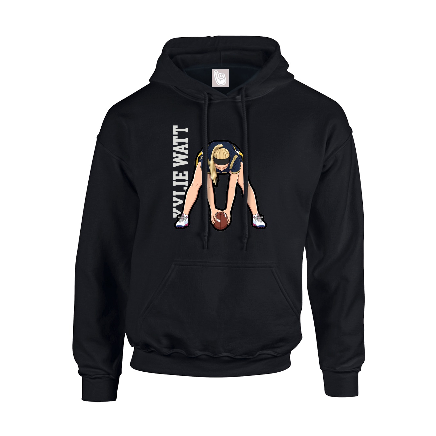 Youth Hoodie — Name Vertical in Black