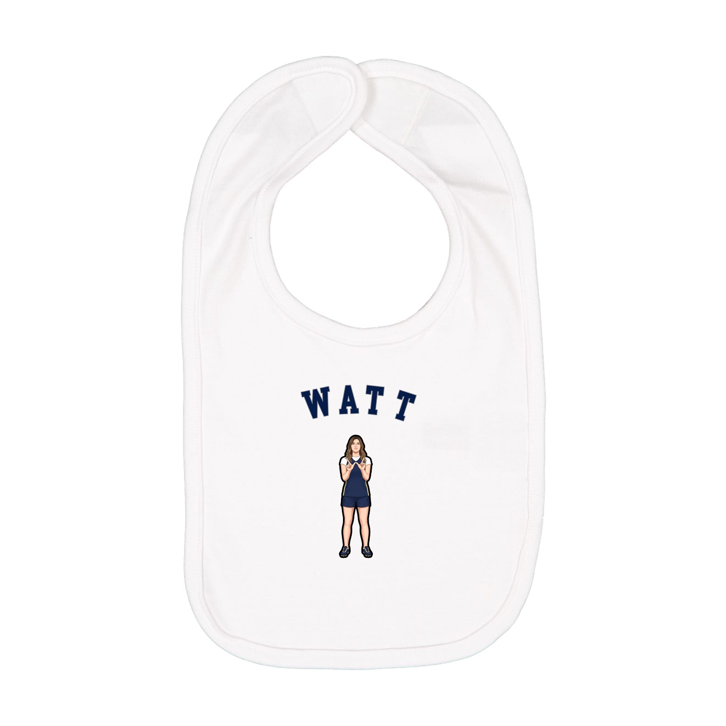 Infant Bib — Shirsey Arch in White