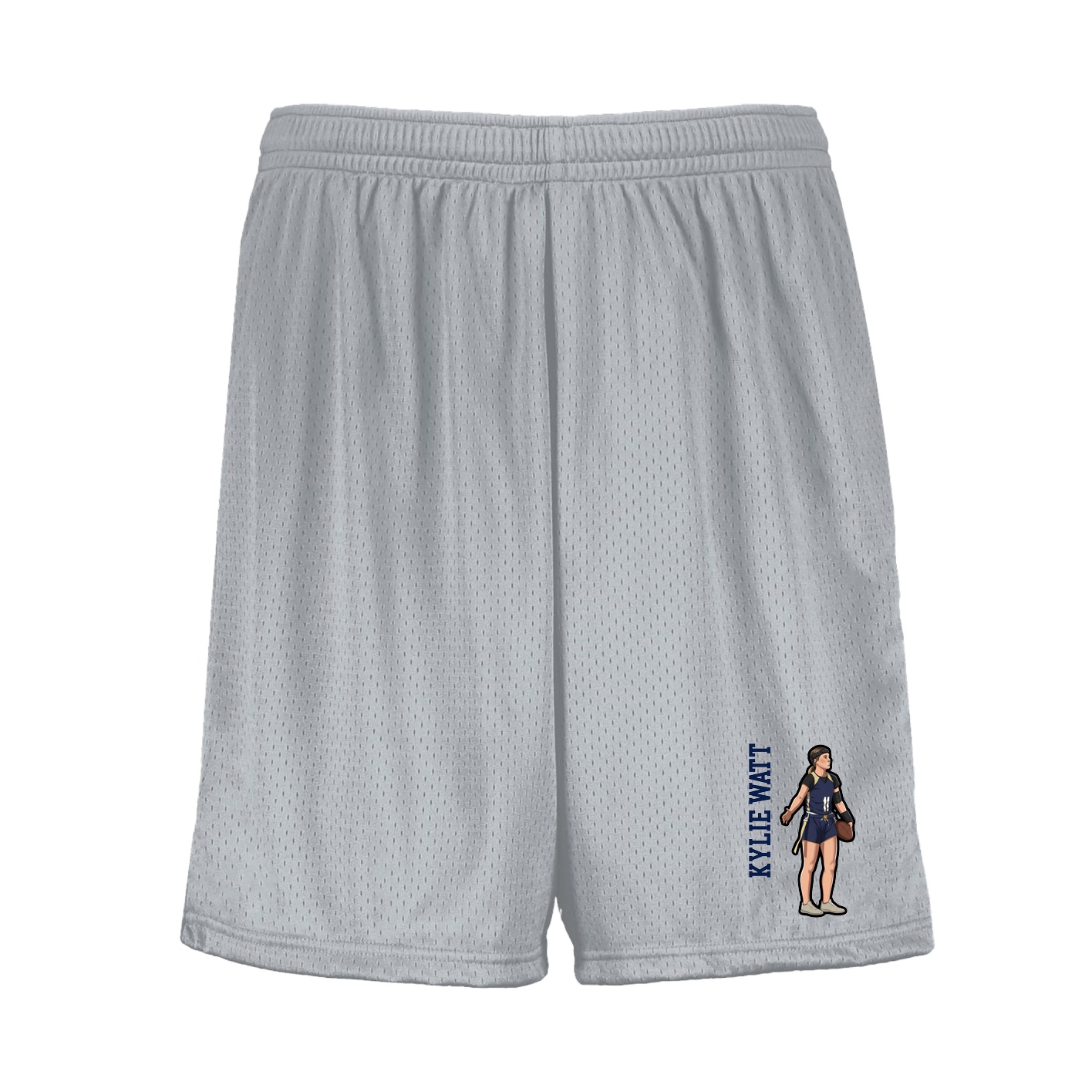 Shorts — Name Vertical in Silver