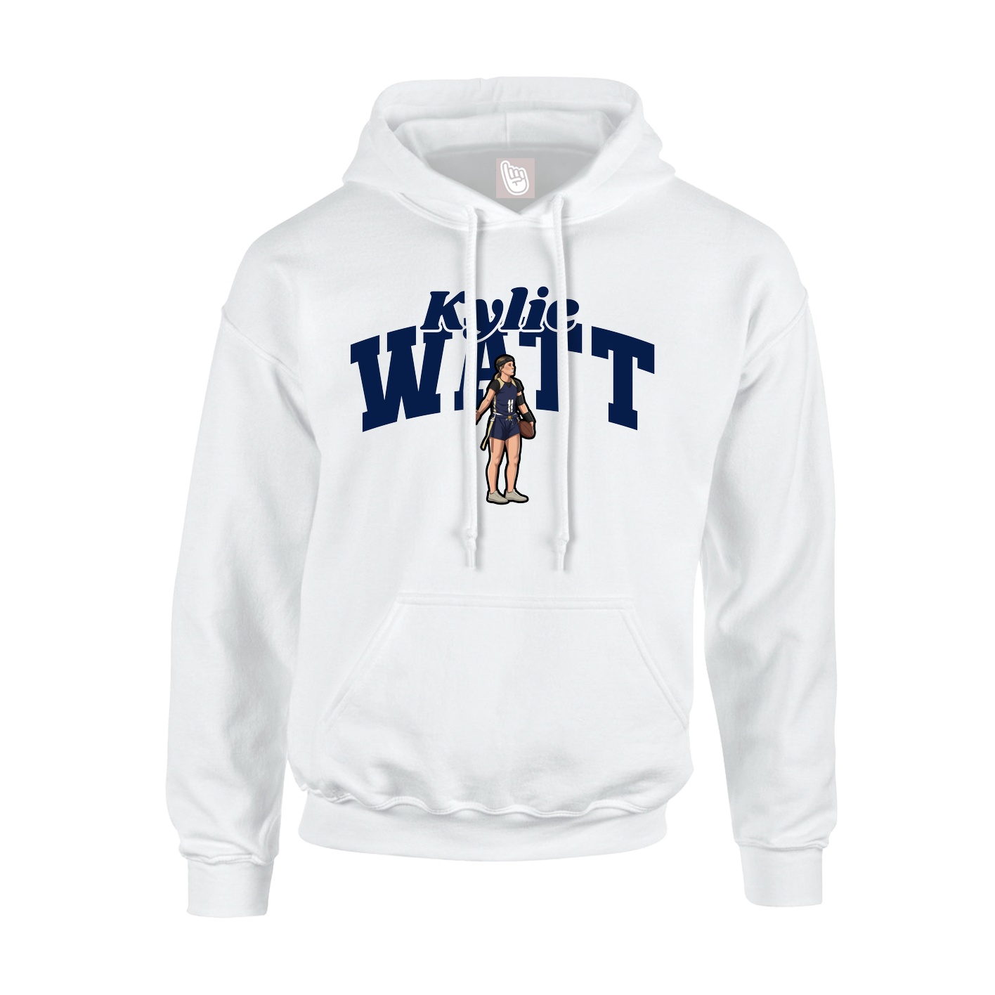 Hoodie — Signature Arch in White