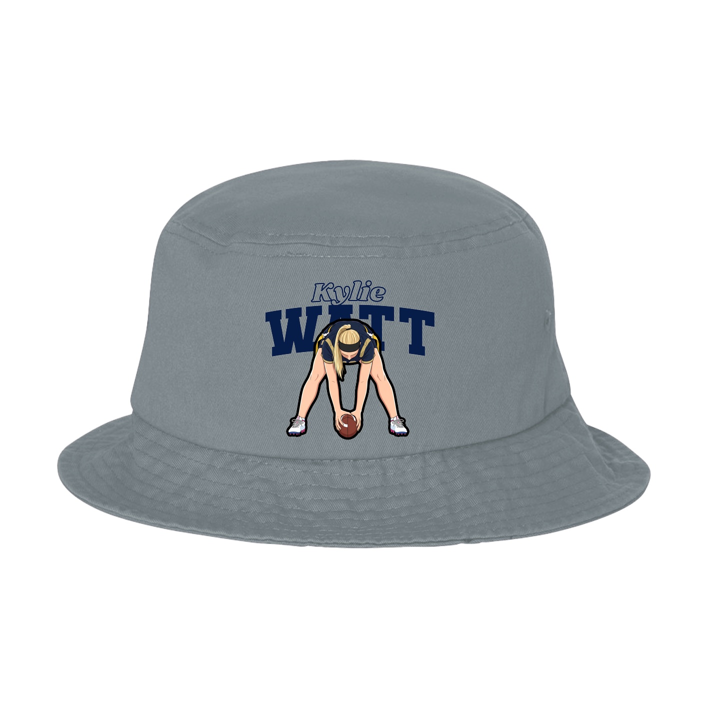 Bucket Cap — Name Arch in Grey
