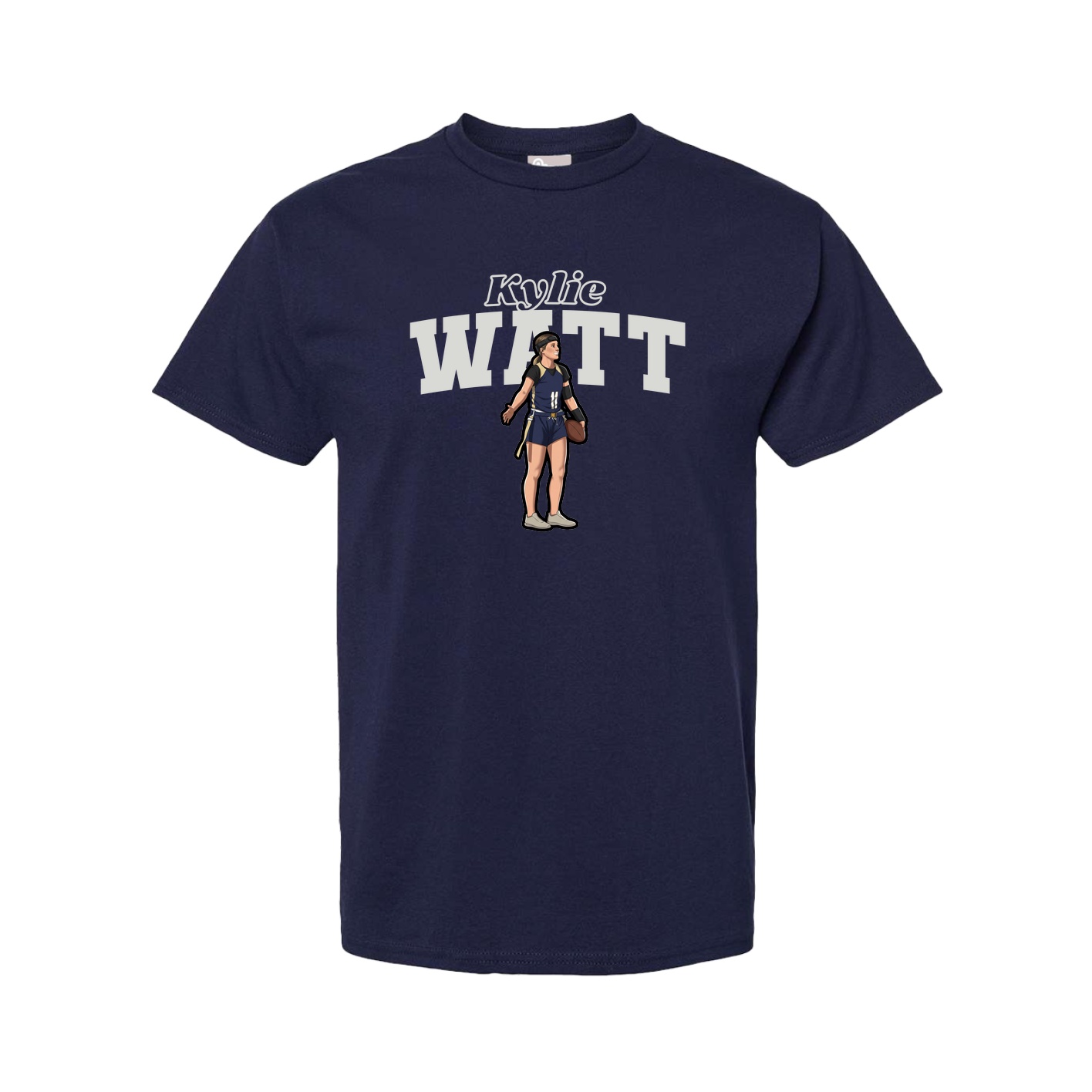 Youth Tee — Name Arch in Navy