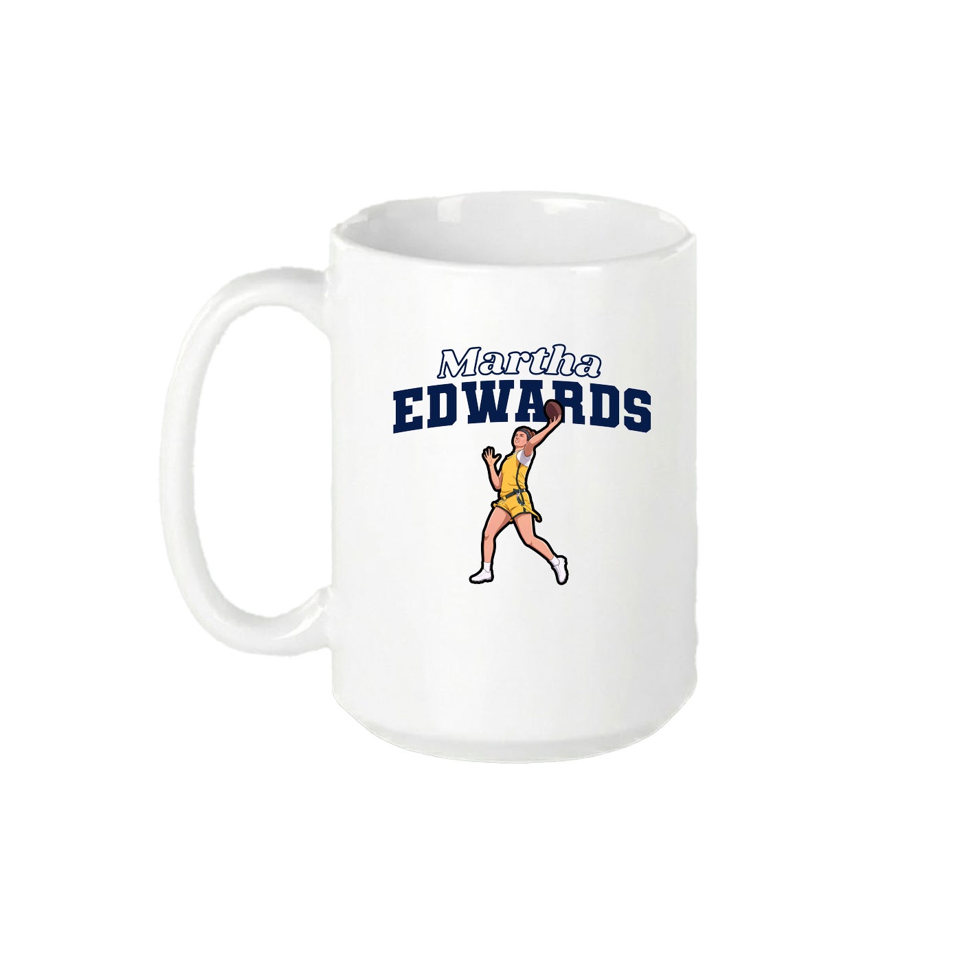 15oz Coffee Mug — Name Arch in White