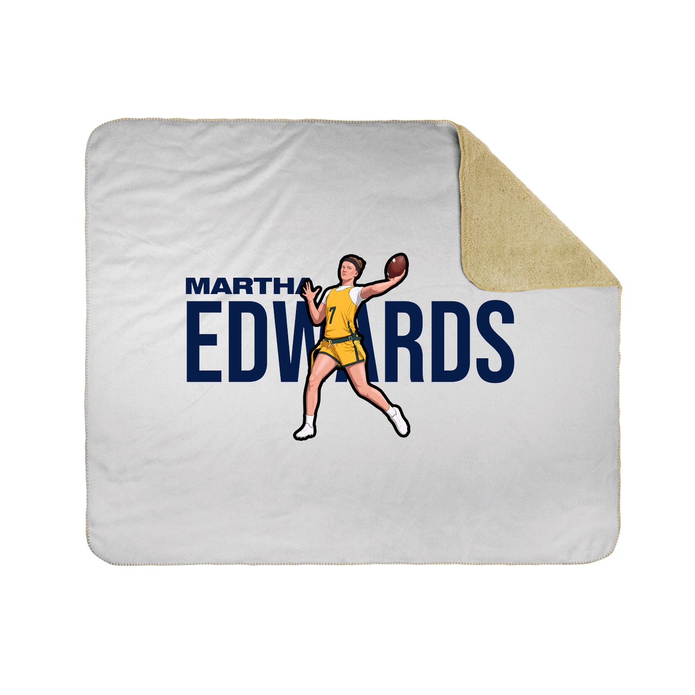 Throw Blanket — Player Name in White