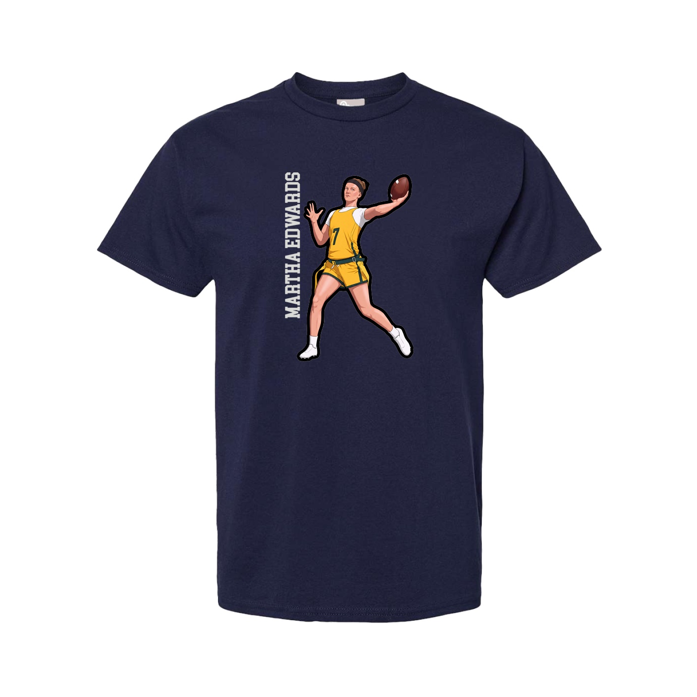 Youth Tee — Name Vertical in Navy