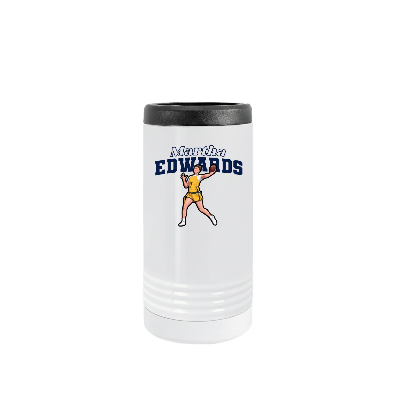 Slim Beverage Holder — Name Arch in White