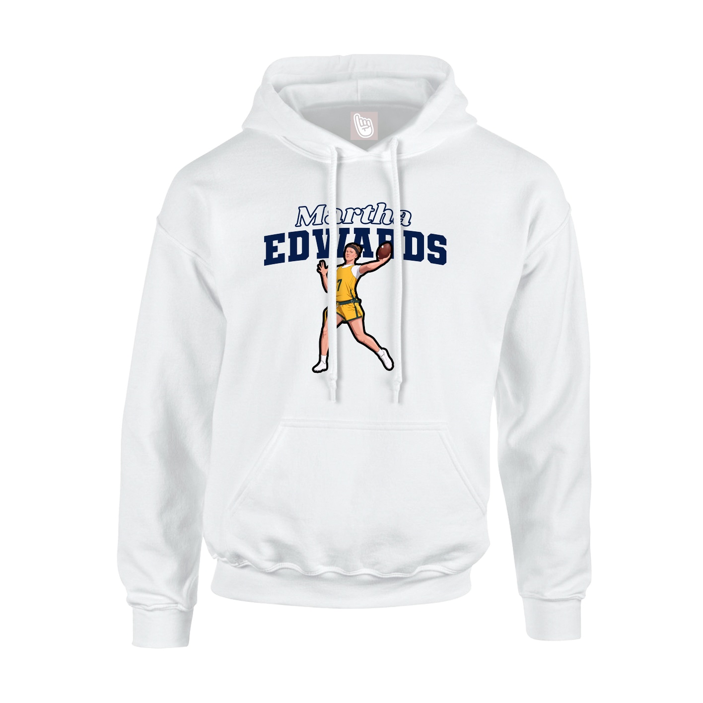 Hoodie — Name Arch in White