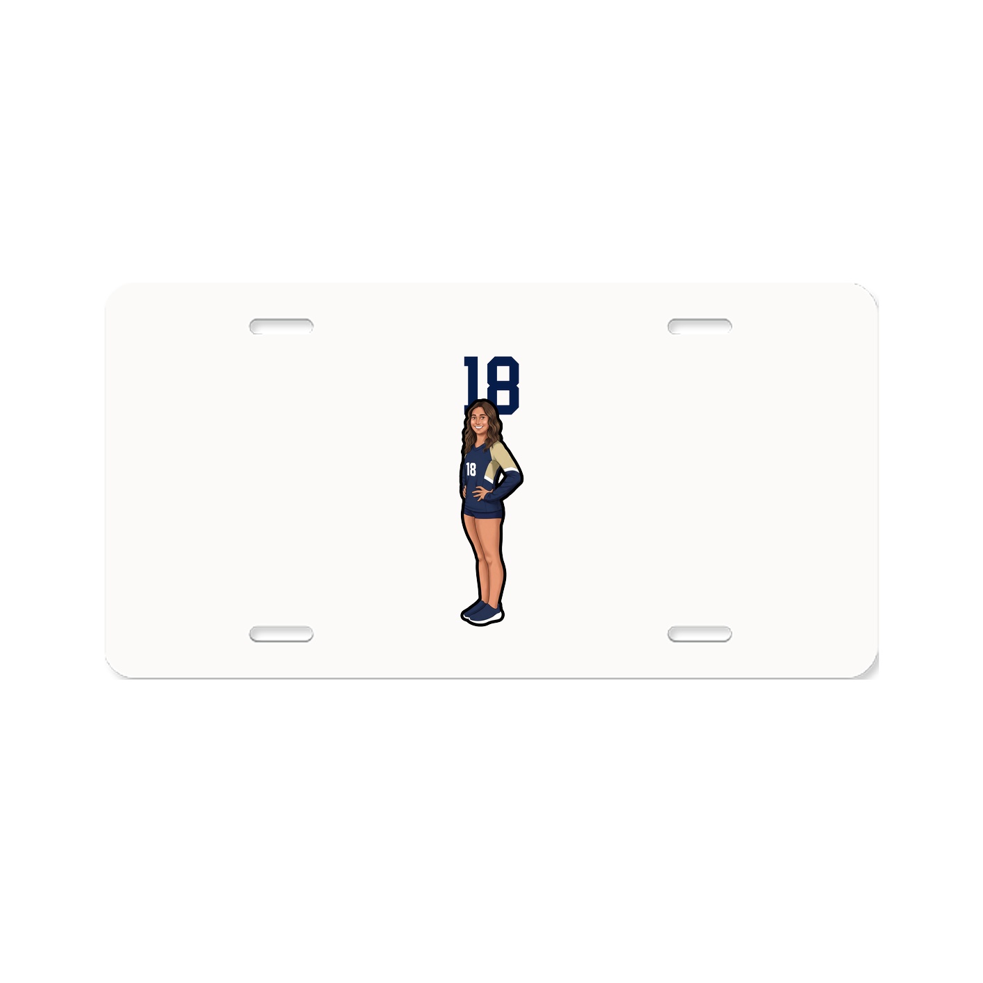 License Plate — Number Top in Classic