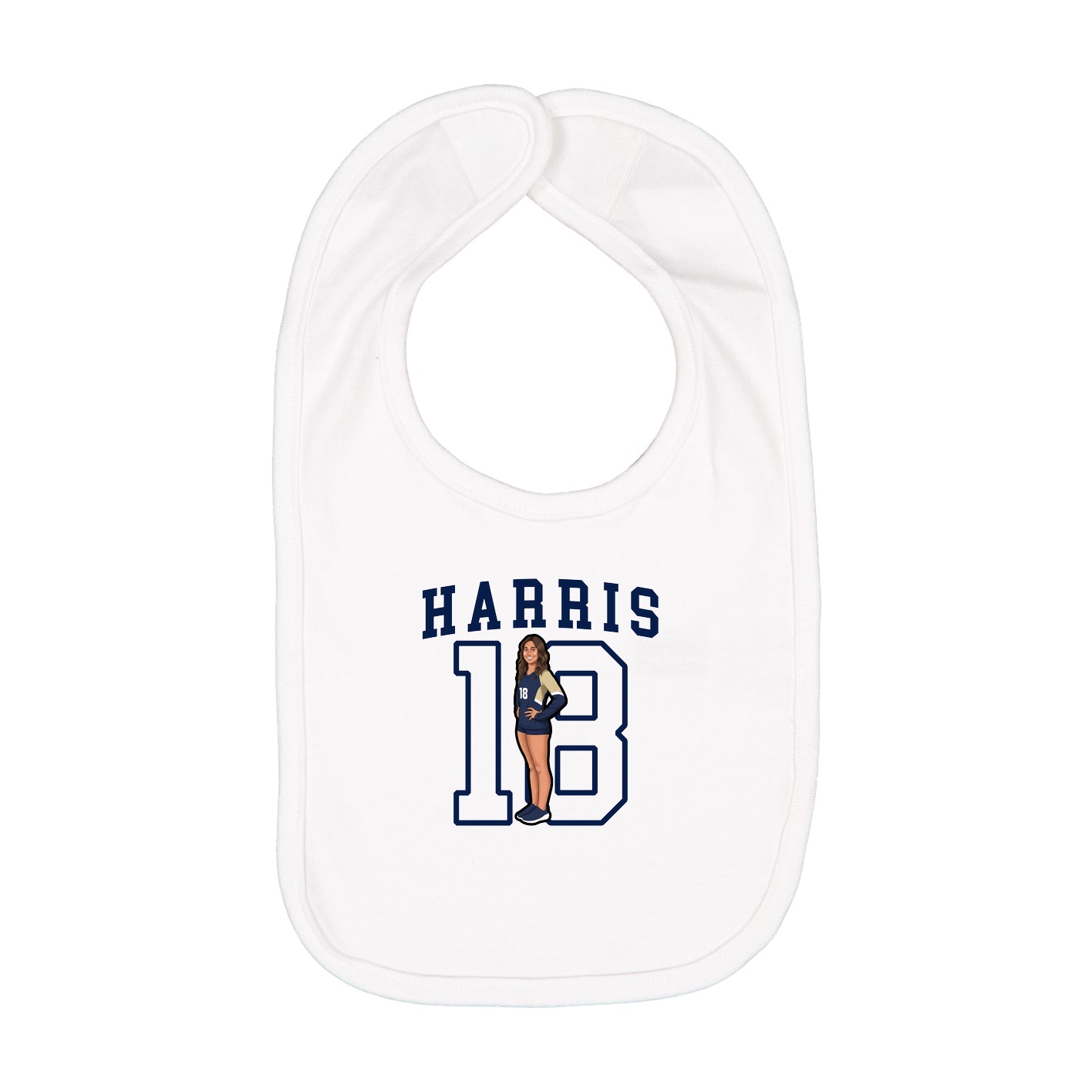 Infant Bib — Shirsey in White