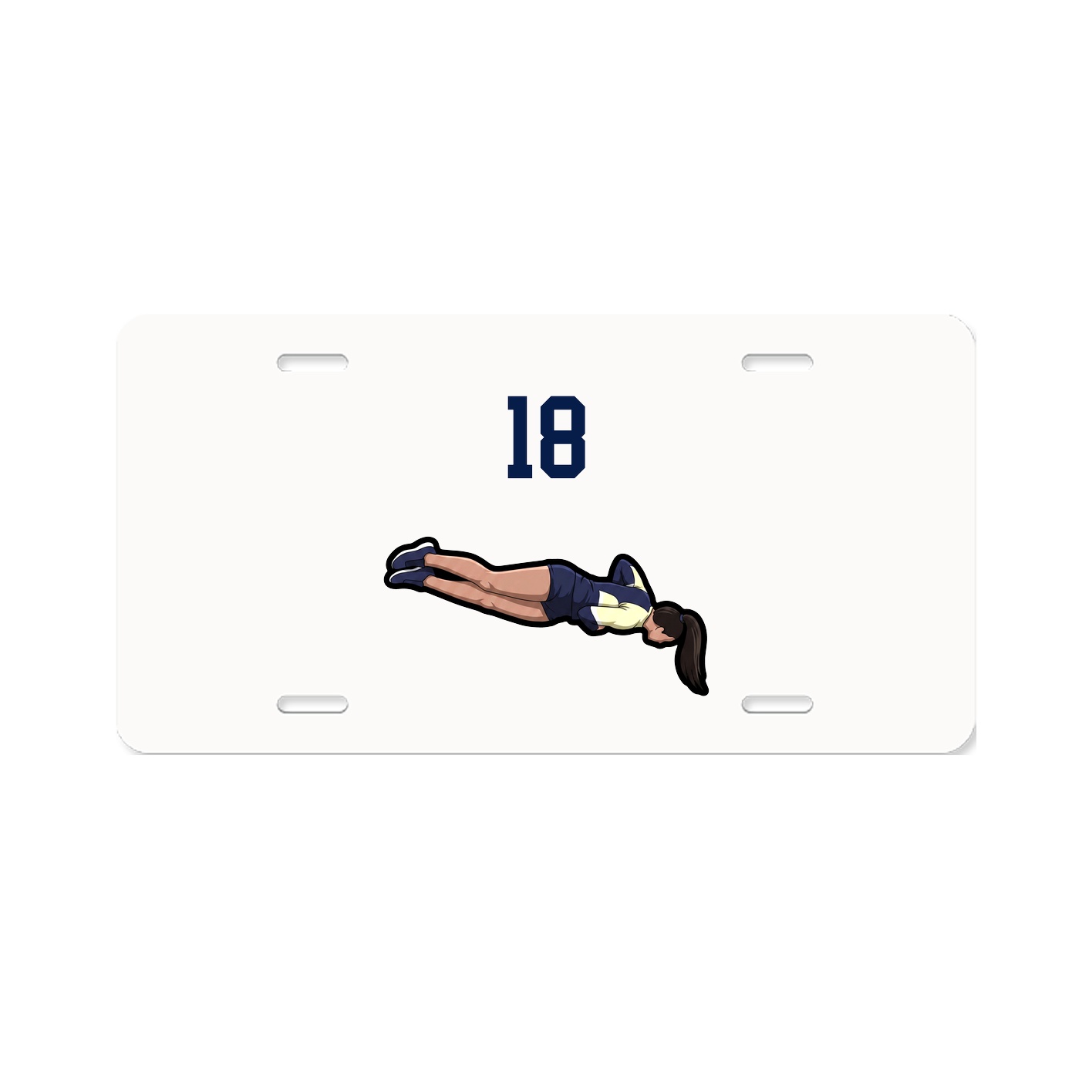 License Plate — Number Top in Classic
