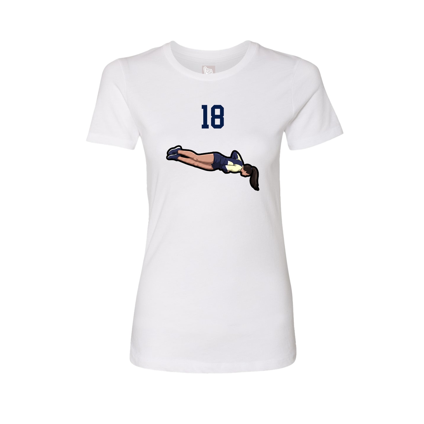 Womens Tee — Number Top in White