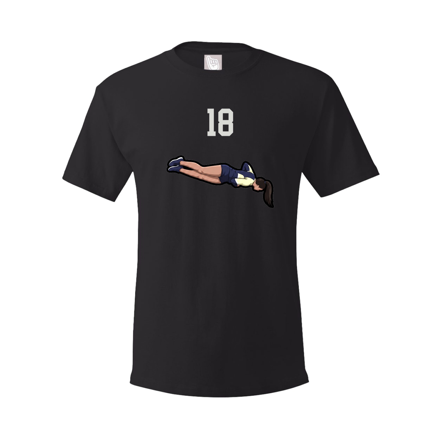 Youth Tee — Number Top in Black