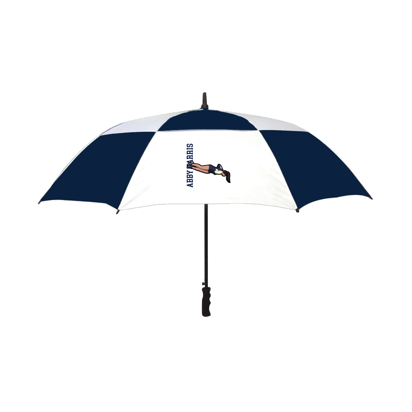 Golf Umbrella — Name Vertical in Navy