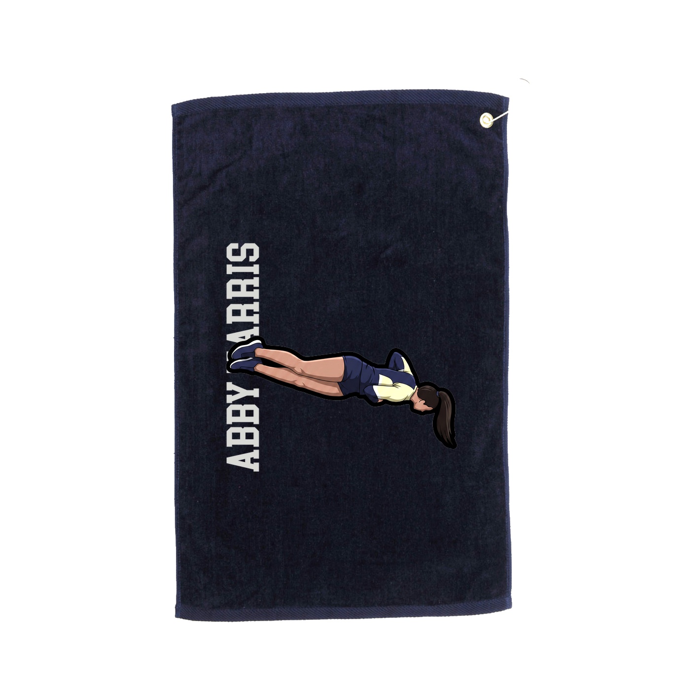 Golf Towel — Name Vertical in Navy
