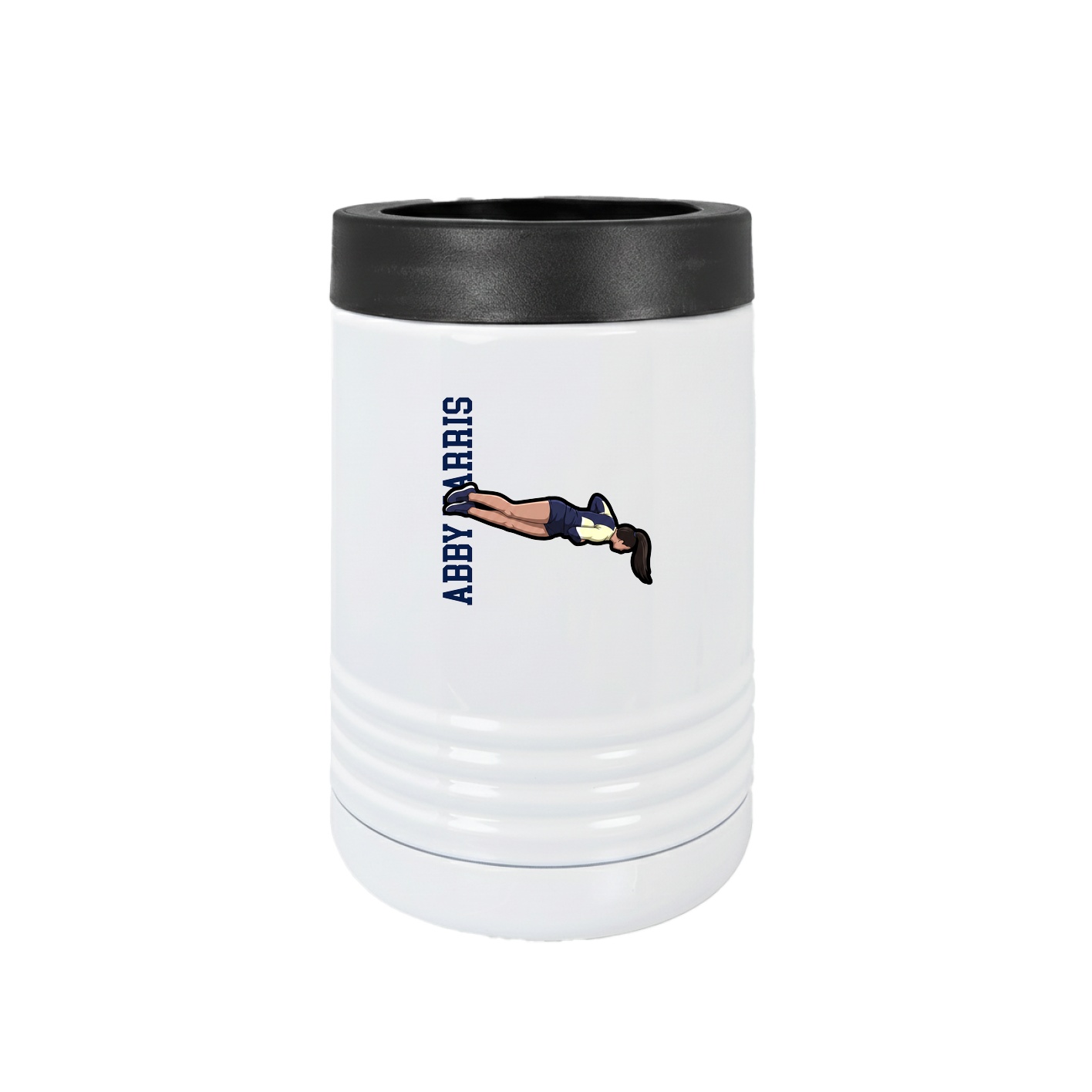Beverage Holder — Name Vertical in White