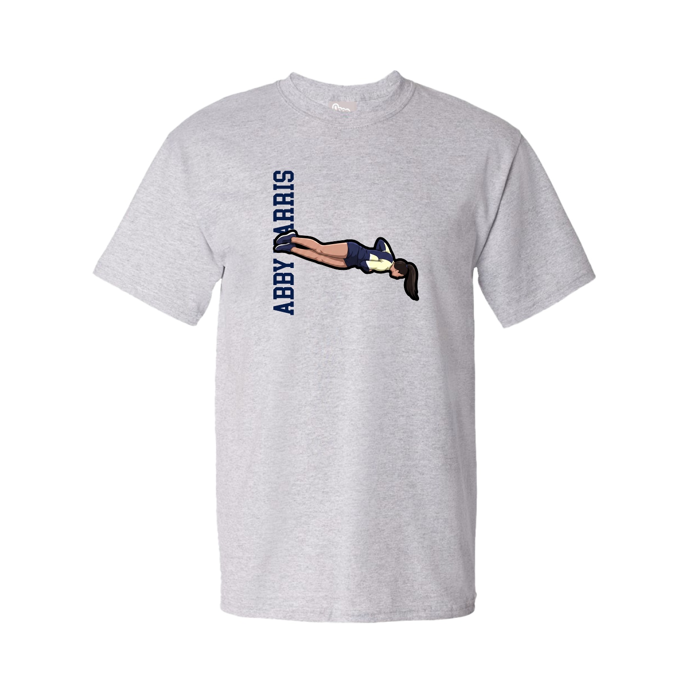 Youth Tee — Name Vertical in Grey