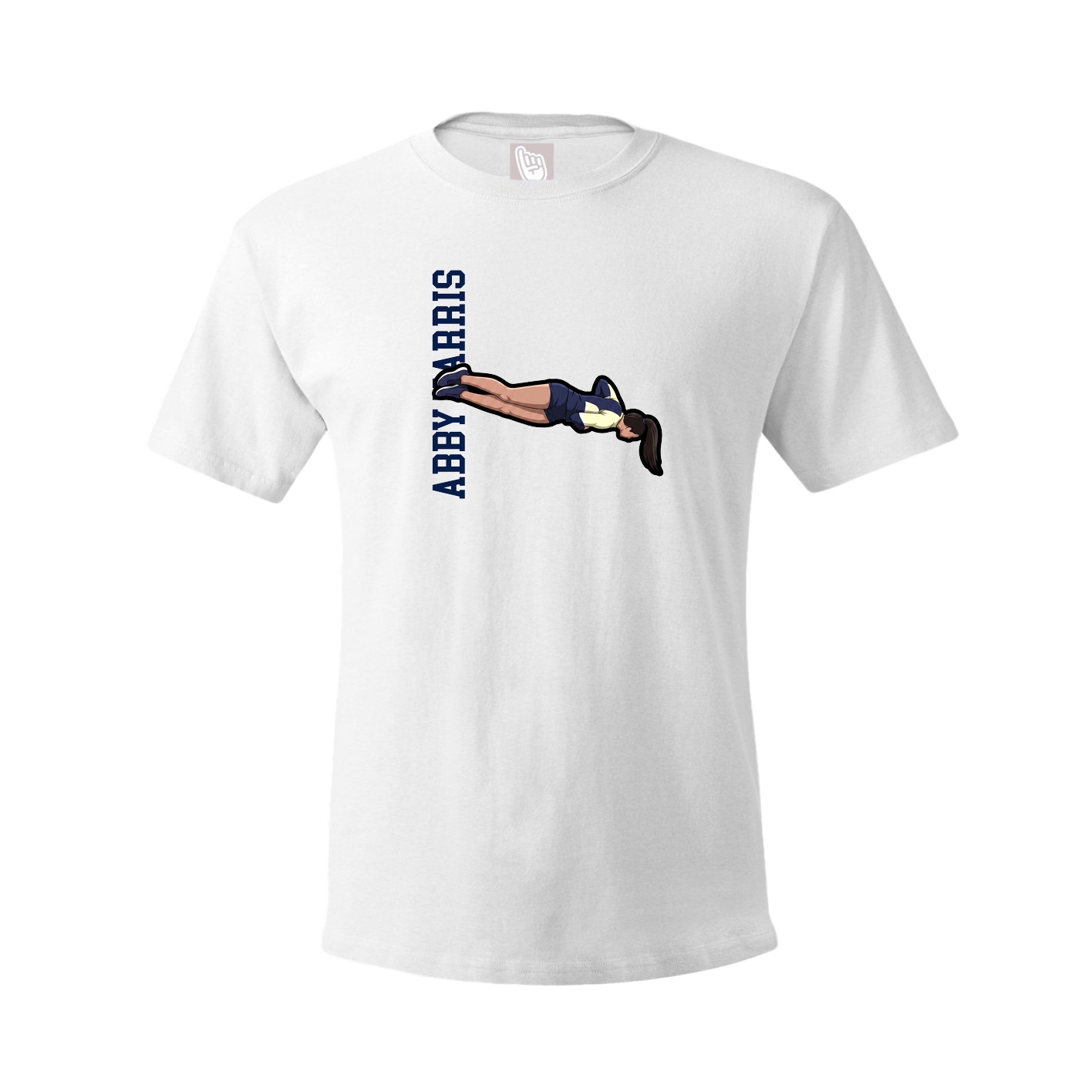 Youth Tee — Name Vertical in White