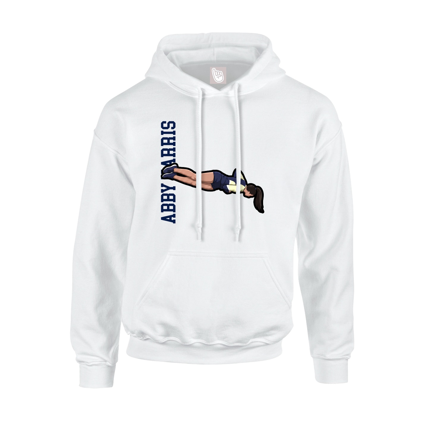 Youth Hoodie — Name Vertical in White