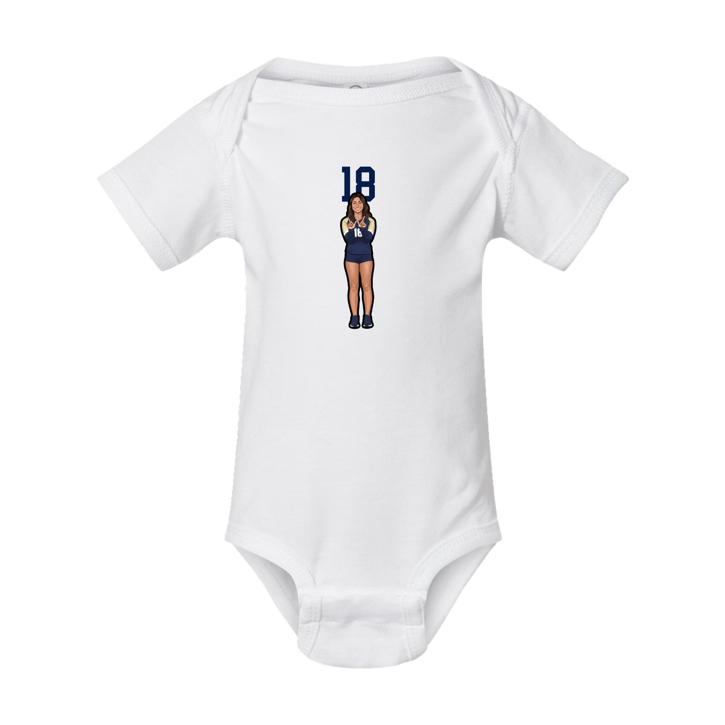 Baby Onesie — Number Top in White