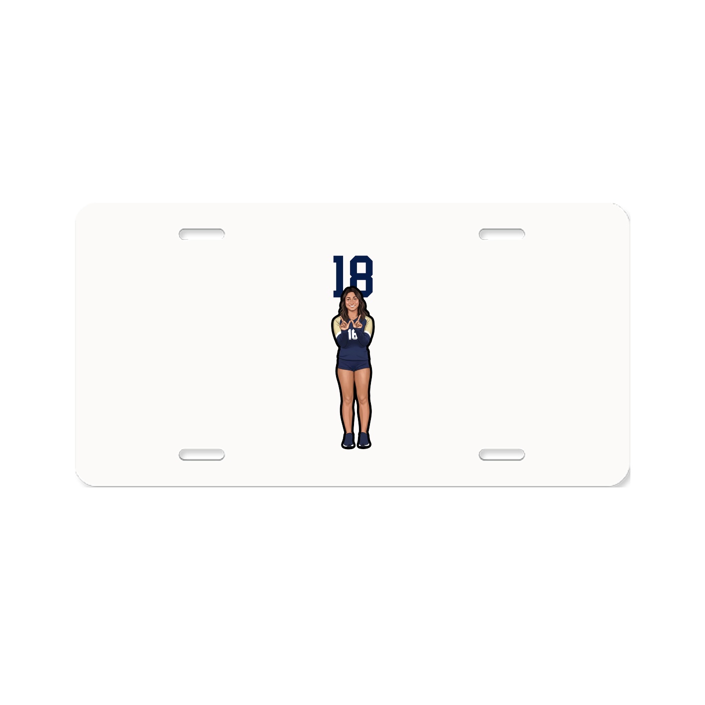 License Plate — Number Top in Classic