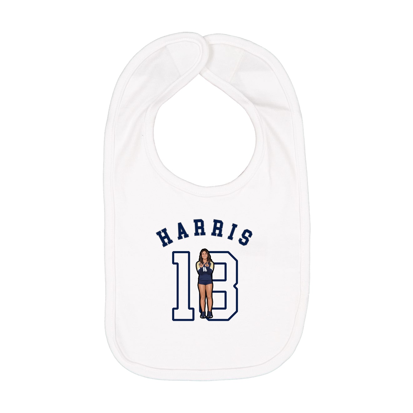 Infant Bib — Shirsey Arch in White