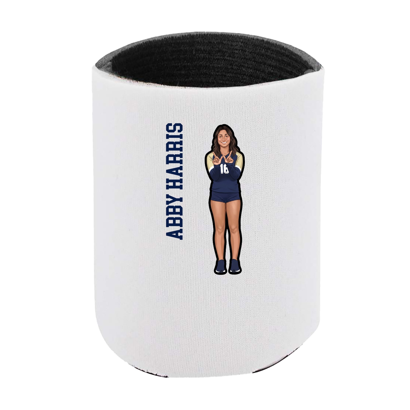 Can Holder — Name Vertical in White