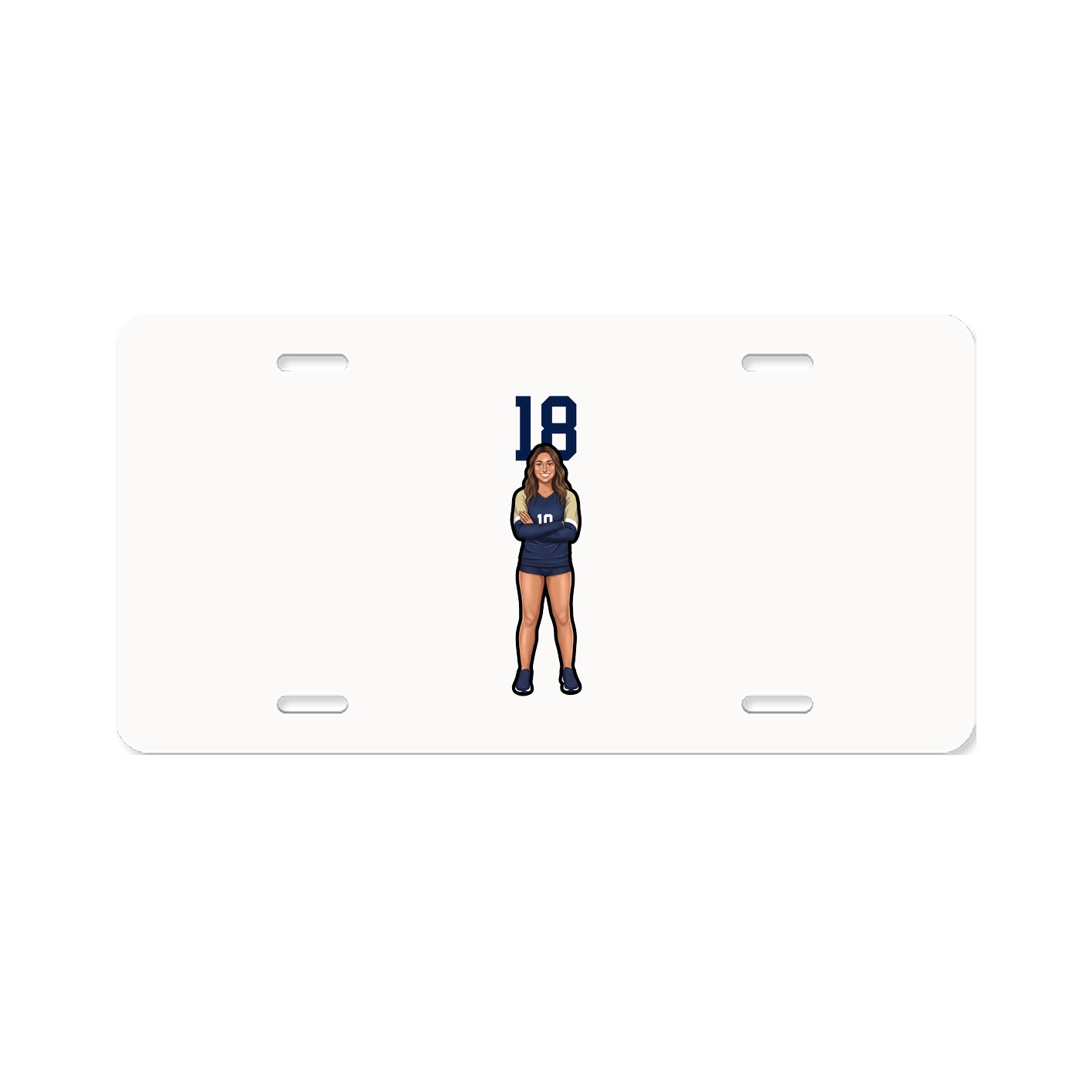 License Plate — Number Top in Classic