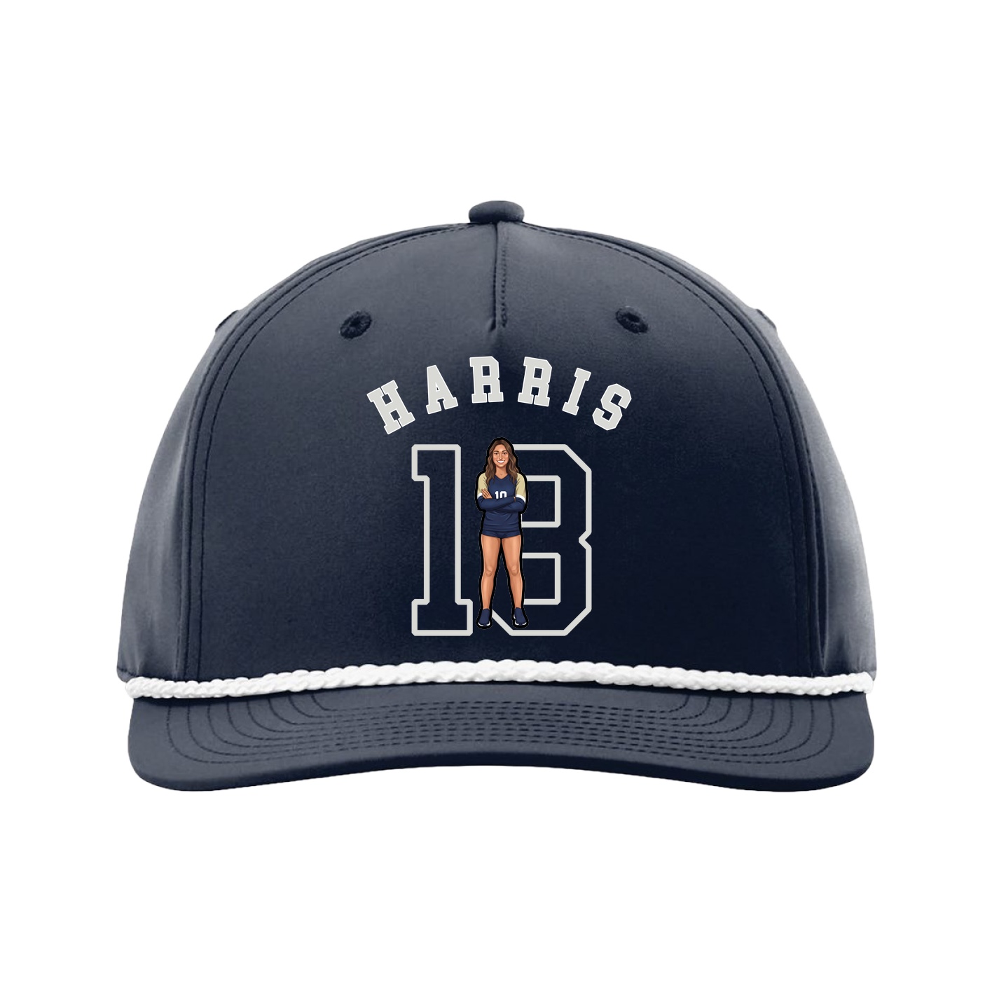 Five-Panel Classic Rope Cap — Shirsey Arch in Navy
