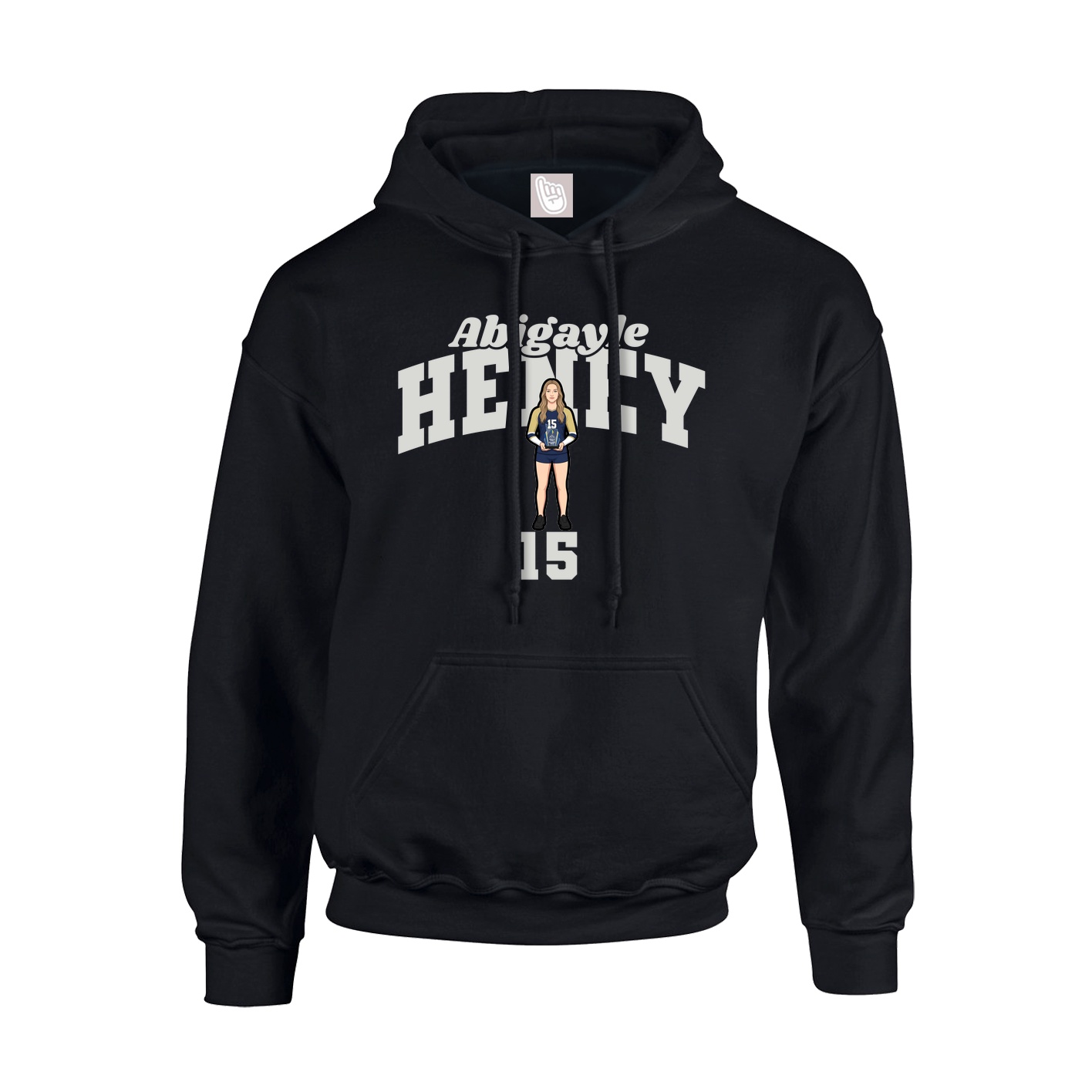 Hoodie — Signature Arch in Black