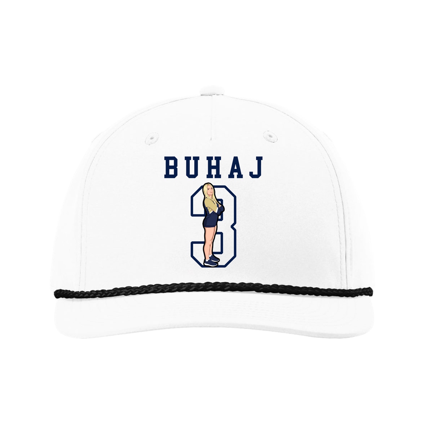 Five-Panel Classic Rope Cap — Shirsey in White
