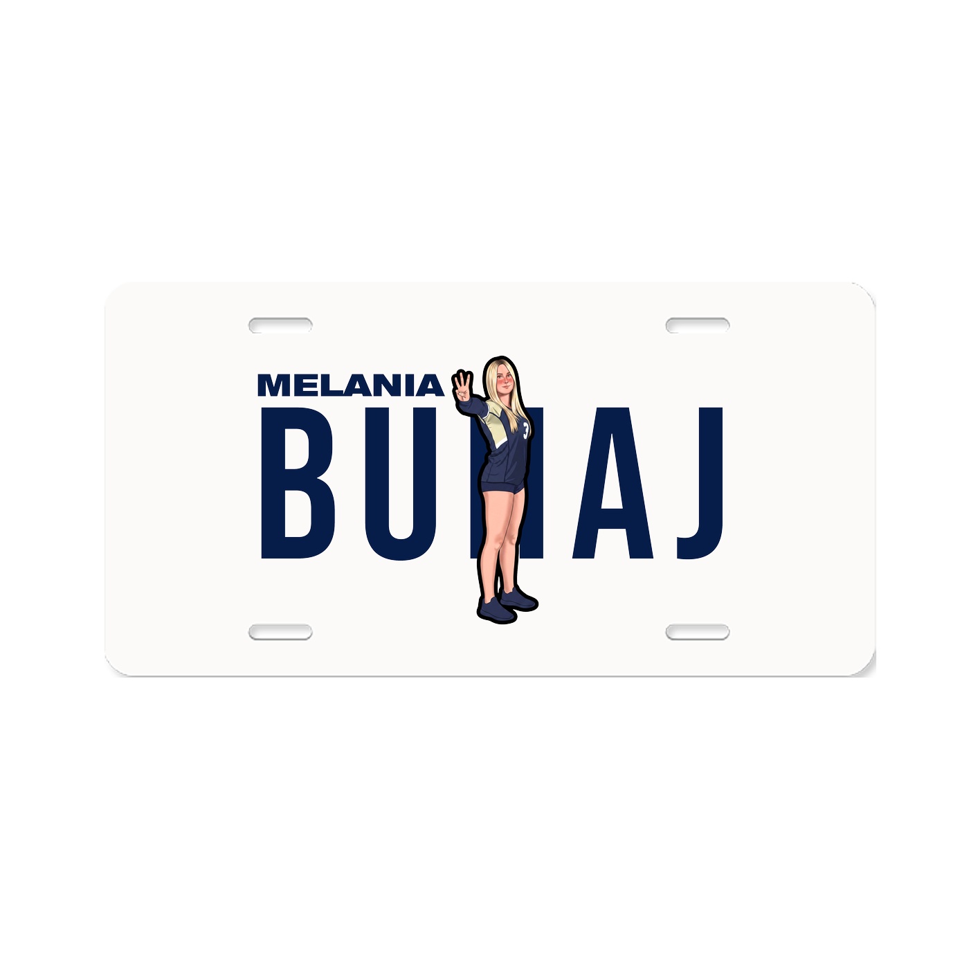 License Plate — Player Name in Classic