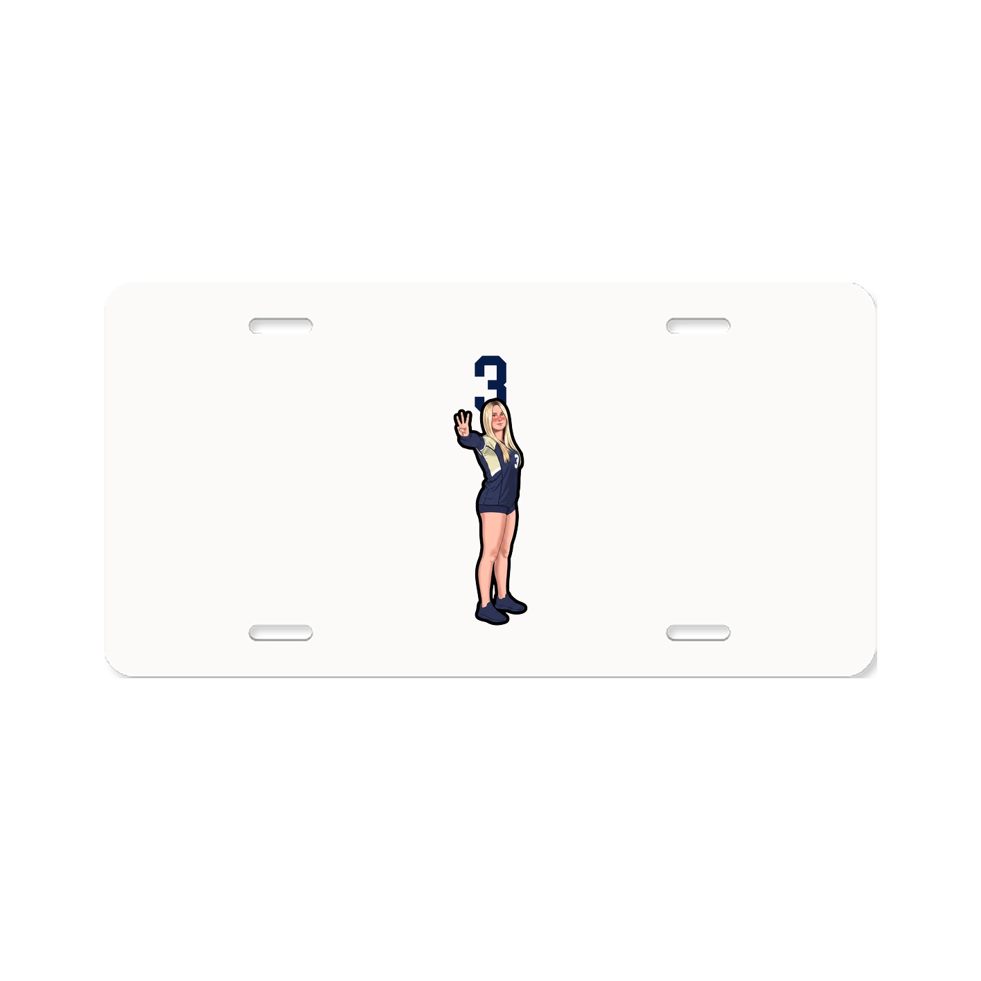 License Plate — Number Top in Classic