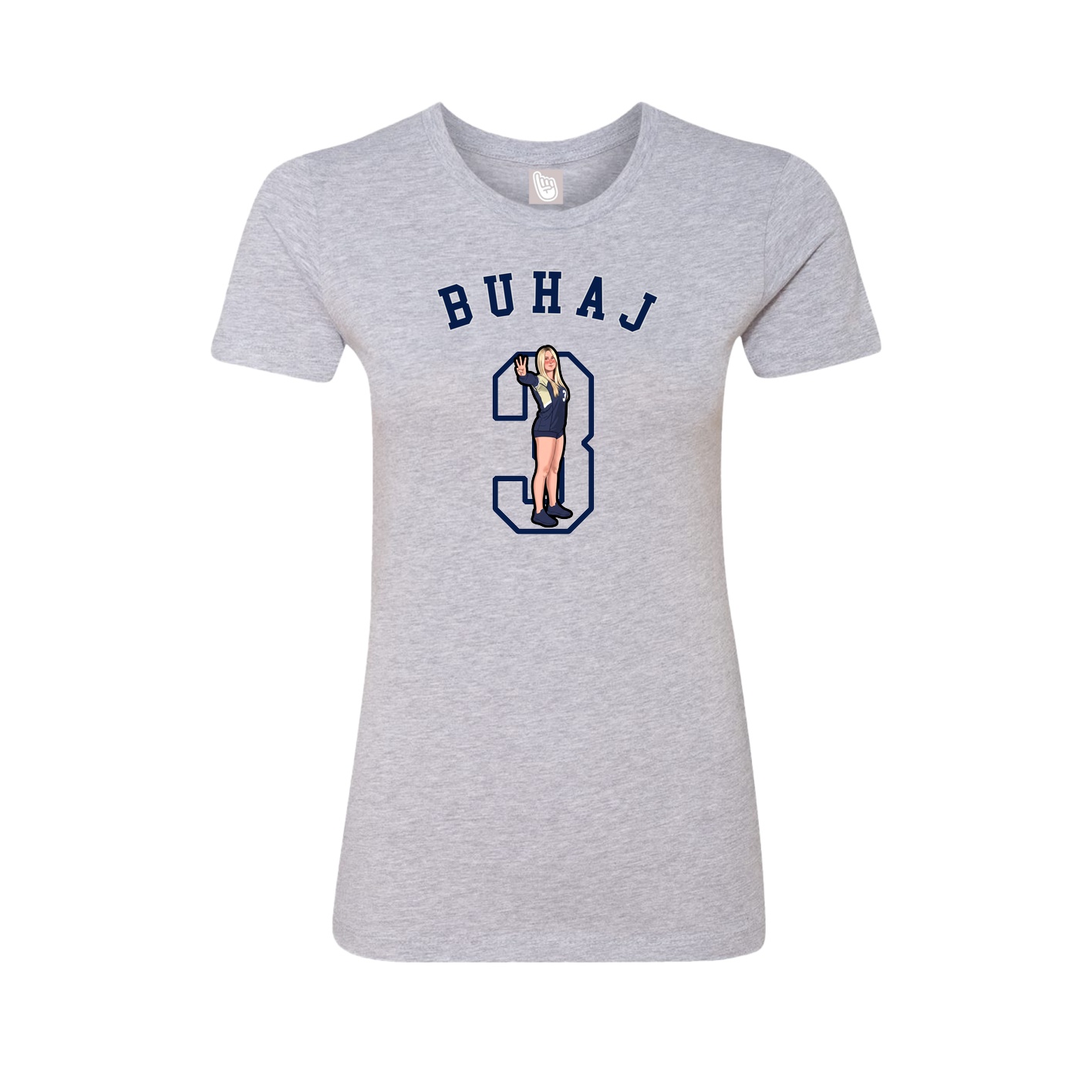 Fitted Women's Tee — Shirsey Arch in Grey