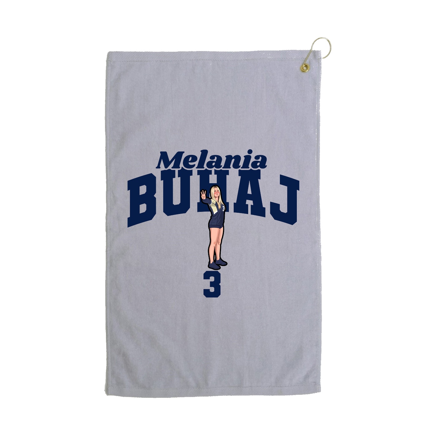 Golf Towel — Signature Arch in Grey